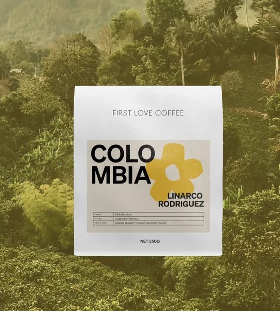 First Love Coffee single-origin bag
